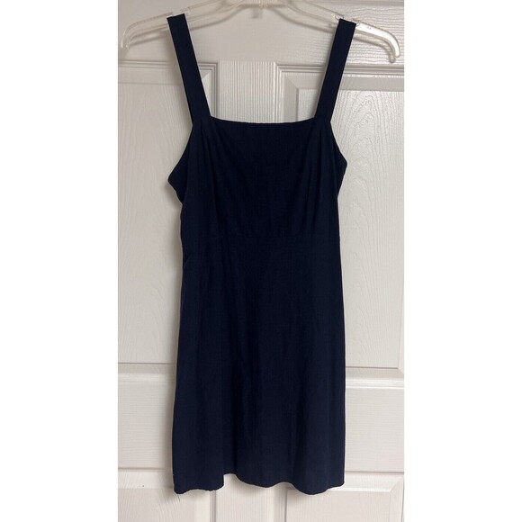 Cotton On Women's Dress Sundress Small Blue Linen Blend Casual Adjustable - Picture 1 of 4